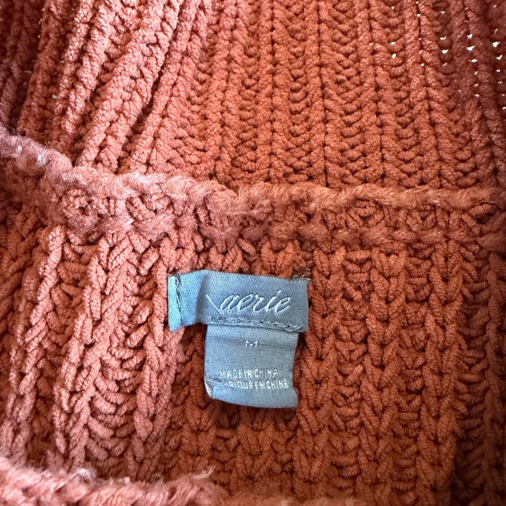 Aerie Terracotta Orange Women's Crew Neck Sweater - Picture 8 of 8